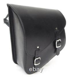 Ledrie Sacoche de Selle en Cuir Noir 12 Litre, pour Harley Davidson Softail
