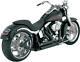 Pot Vance&hines Shortshots Staggered Noir Harley Fxrs 1340 Low Rider 1986-92