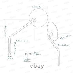 Rétros Stan chromé rond montée sur charnière pour Jeep Wrangler YJ TJ'07-'18