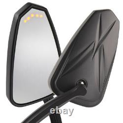 Rétroviseur noir LED clignotant arrow panel pour Harley-Davidson softail deluxe