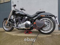 Sac Latéral Diablo Noir Orange Édition Compatible Avec Harley Davidson Softail