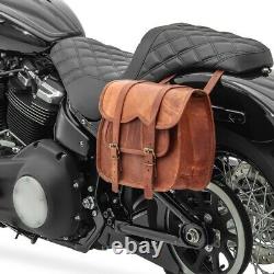 Sacoche cavalière pour Harley Davidson Softail Slim / Standard SV1B marron
