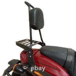 Schienalino Chopper Acier Noir Pour Harley Davidson Softail Slim Blackline