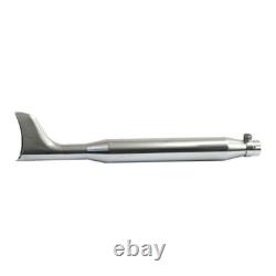 Silencieux Fishtail Chrome, pour Harley Davidson Softail Dyna Pelle Mécanique