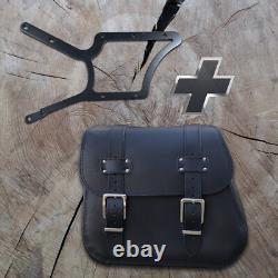 Zeus Black Sacoches + Support XL Convient pour Harley Davidson Softail à Partir